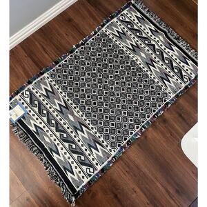 HAYIM Vintage 1987 Handmade India Southwestern Boho 30”x48” Rug